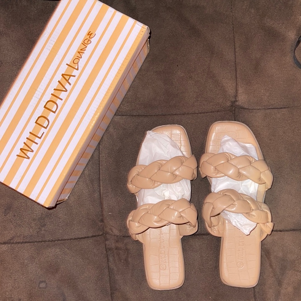 Brown leather sandals